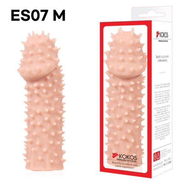 Насадка на член Kokos Extreme Sleeve ES.07 размер M, утолщающая, стимуляция точки G SO1817 фото