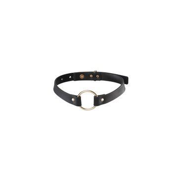 Чокер из экокожи Bijoux Indiscrets Maze &ndash; Single Choker Black SO5913 фото