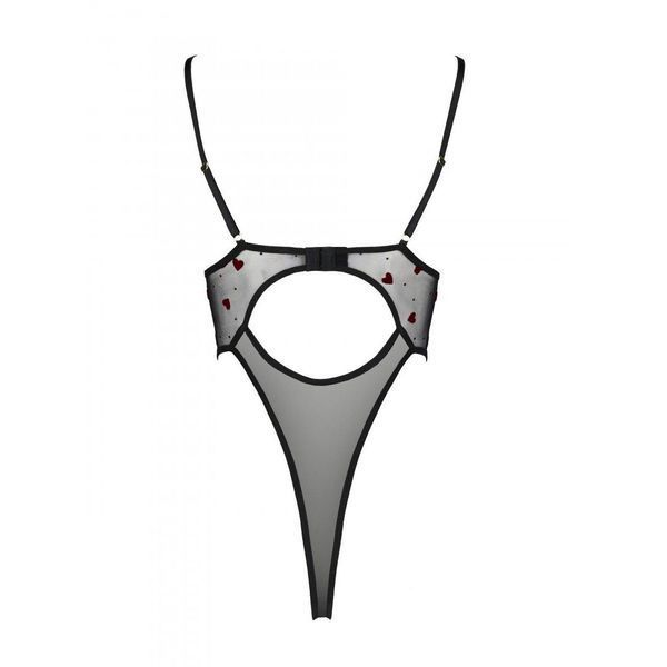 Еротичний боді з малюнком Passion LOVELIA BODY S/M, black SO4754 фото