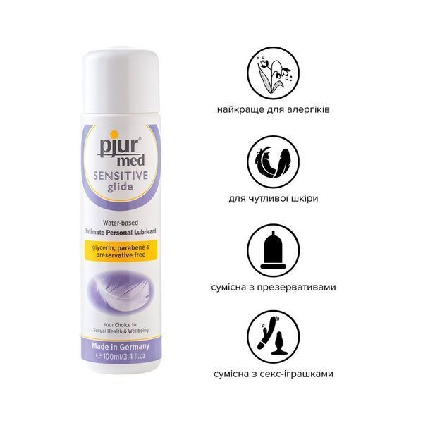 Лубрикант на водной основе pjur MED Sensitive glide 100 мл (мятая упаковка!!!) PJ12660-R фото