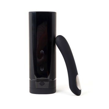 Интерактивный набор: мастурбатор + стимулятор точки G Kiiroo Onyx+ and Pearl 2 Couple Set Black SO4500 фото