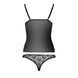 Комплект белья Passion MELISSA SET L/XL, black, лиф-сорочка со шнуровкой и трусики EL15904 фото 6