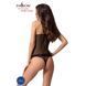 Комплект белья Passion MELISSA SET L/XL, black, лиф-сорочка со шнуровкой и трусики EL15904 фото 2