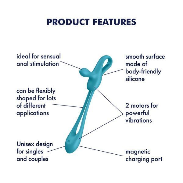 Мультивібратор Satisfyer Plug & Play 1, для неї та для нього, 2 мотори SX0542 фото