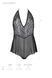 Боді Passion LEAFA BODY black, XXL/XXXL на зав'язках, м'яка чашка, низ у вигляді шортиків SX0502 фото 5