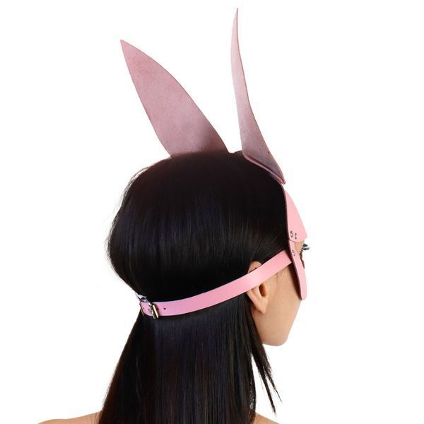 Кожаная маска Зайки Art of Sex - Bunny mask, цвет Розовый SO9647 фото