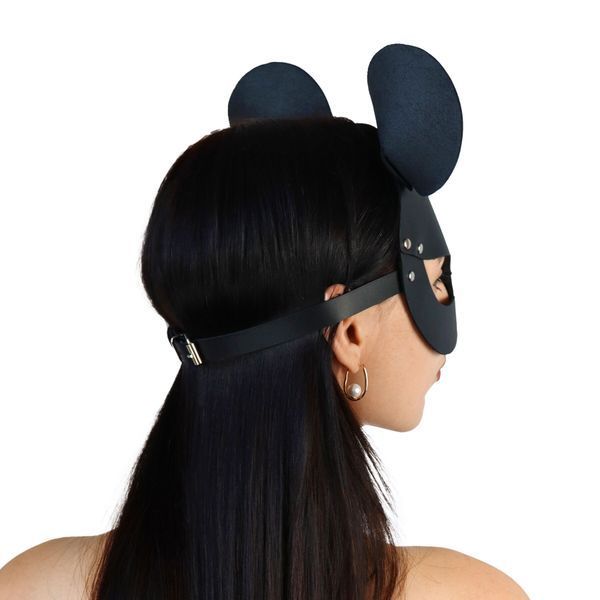 Кожаная маска мышки Art of Sex - Mouse Mask, цвет Черный SO9649 фото
