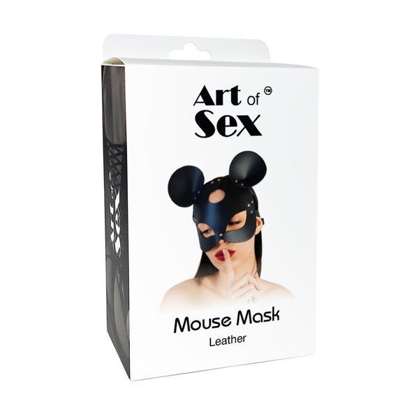 Кожаная маска мышки Art of Sex - Mouse Mask, цвет Красный SO9650 фото