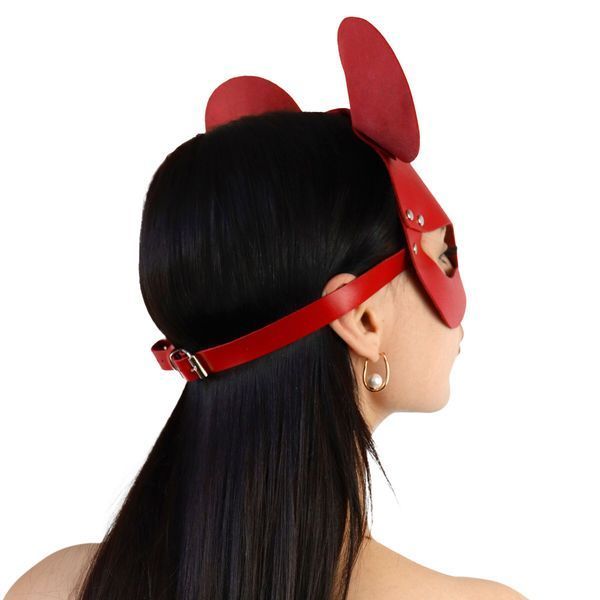 Кожаная маска мышки Art of Sex - Mouse Mask, цвет Красный SO9650 фото