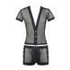 Комплект сетчатого мужского белья Passion 052 SET MICHAEL XXL/XXXL black, рубашка, боксеры, заклепки SO7626 фото 5
