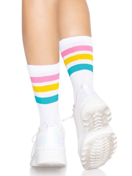 Носки женские в полоску Leg Avenue Pride crew socks Pansexual, 37&ndash;43 размер SO8585 фото