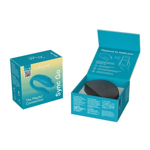 Смарт-вібратор для пар We-Vibe Sync GO Turquoise, тревел-кейс SX0528 фото