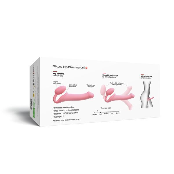 Безремневой страпон Strap-On-Me Rose M, полностью регулируемый, диаметр 3,3см SX2568 фото