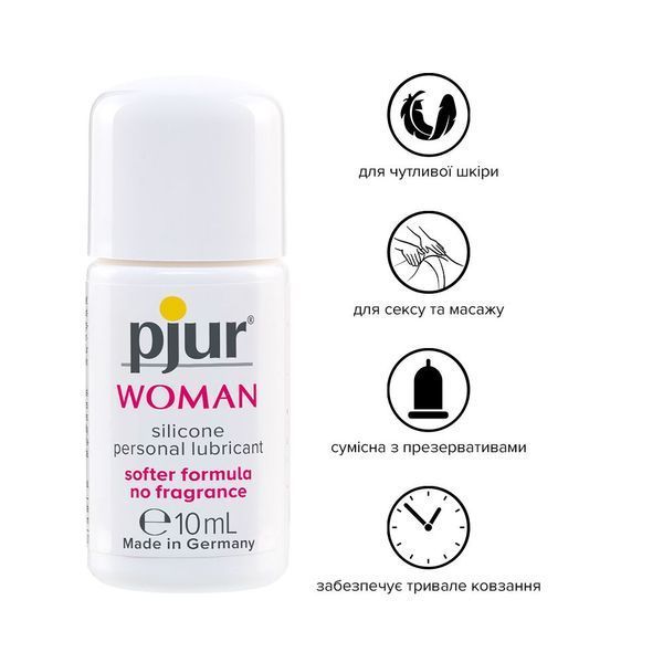 Смазка на силиконовой основе pjur Woman 10 мл, без ароматизаторов и консервантов специально для нее PJ10150 фото