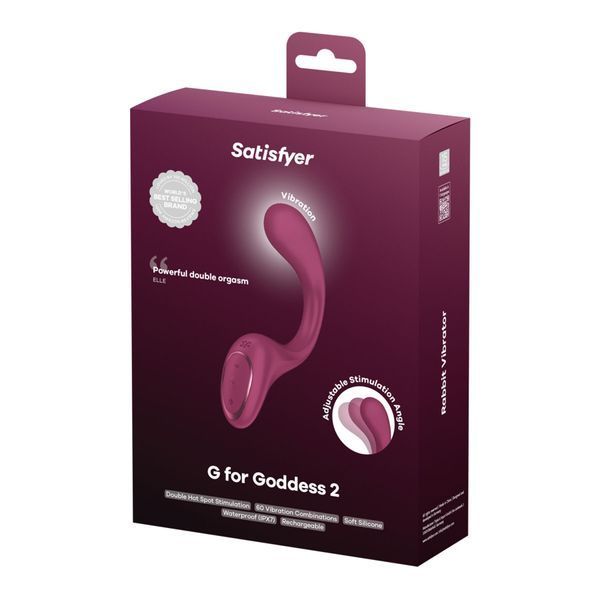 Вагинально-клиторальный вибратор Satisfyer G for Goddess 2 Wine Red, 2 мотора SX3260 фото