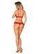 Комплект Obsessive Ingridia 2-pcs crotchless set XS/S, красный, с доступом, открытая грудь SO9031 фото 7