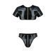 Комплект мужского белья под латекс Passion 057 SET PETER L/XL Black, кроп-топ, стринги SO7633 фото 5