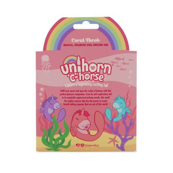 Вібратор-єдиноріжка Unihorn &ndash; C Horse &ndash; Coral Throb, вагінально-кліторальна стимуляція, 2 мотори по 10 режимів SX2862 фото