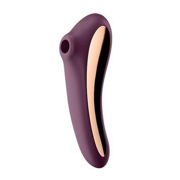 Вакуумный стимулятор с вибрацией Satisfyer Dual Kiss Wine Red SO6115 фото