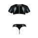 Комплект чоловічої білизни під латекс Passion 057 SET PETER XXL/XXXL Black, кроп-топ, стринги SO7635 фото 6