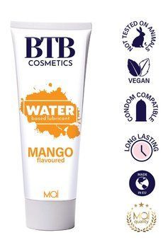 Змазка на водній основі BTB FLAVORED MANGO з ароматом манго (100 мл) SO7535 фото