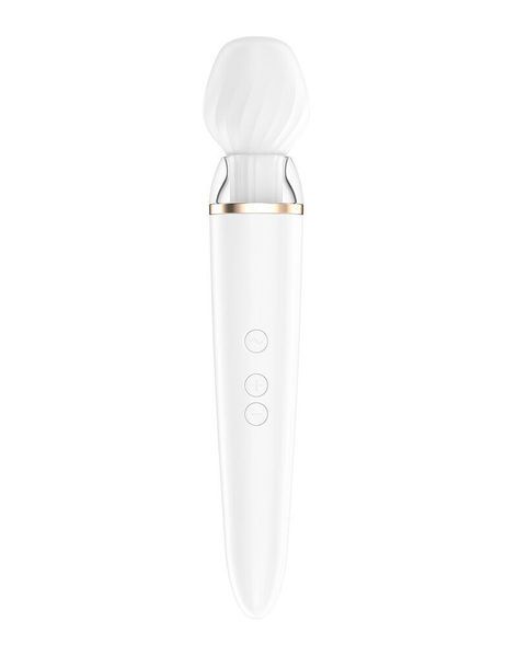 Смарт вибромассажер со сменной головкой Satisfyer Double Wand-er (мятая упаковка!!!) SO6135-R фото