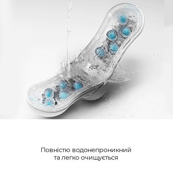 Мастурбатор Tenga Flip Orb &mdash; Blue Rush, з можливістю зміни тиску та стимулювальними кульками всереди SO3048 фото