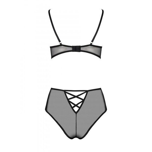 Эротический комплект с рисунком Passion LOVELIA BIKINI L/XL, black SO4747 фото