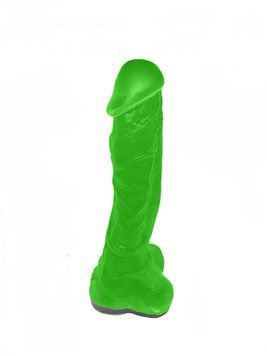 Крафтовое мыло-член с присоской Чистий Кайф Green size XL, натуральное SO2765 фото