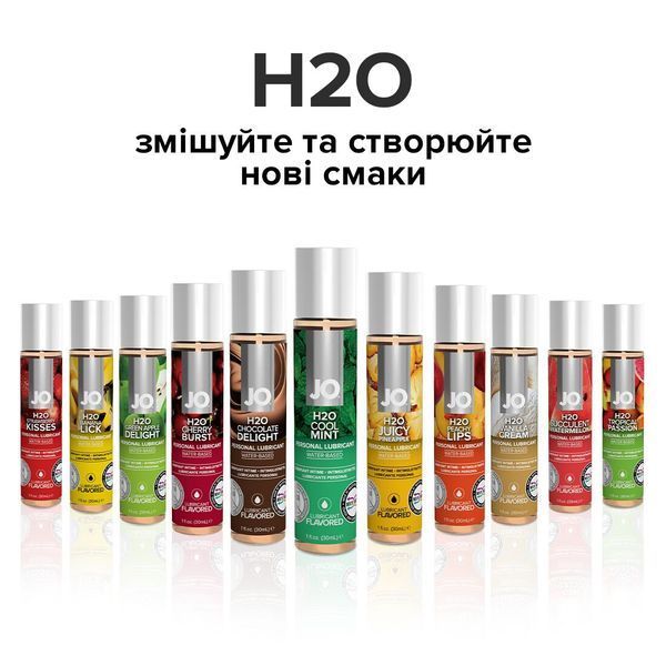 Змазка на водній основі JO H2O &mdash; Cool Mint (30 мл) без цукру, рослинний гліцерин SO1625 фото