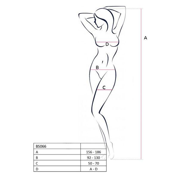 Бодістокінг Passion BS066 One Size, White, комбінезон, імітація панчіх і пояса з гартерами PBS066W фото