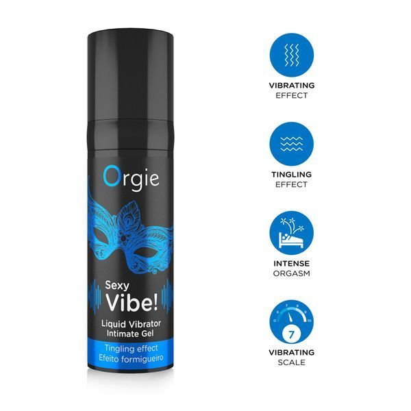Рідкий вібратор Orgie Sexy Vibe! Liquid Vibrator, 15 мл, з ефектом мурашок SX1549 фото