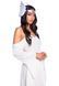 Пов&rsquo;язка на голову з крилами Leg Avenue Feather headband White, пір&rsquo;я та натуральна шкіра SO8013 фото 3