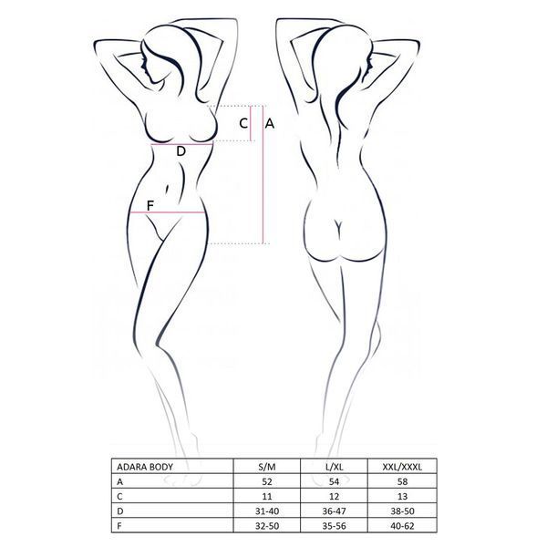 Боді монокіні Passion ADARA BODY L/XL, red EL10104 фото