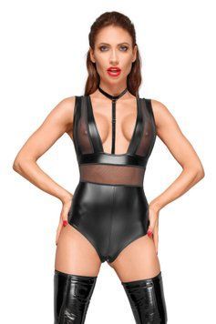 Боді з мокрим ефектом Noir Handmade F183 Powerwetlook body, L SX0055 фото