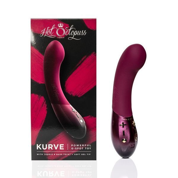 Вібратор для точки G Hot Octopuss KURVE, Treble and Bass Technology, 2 мотори, м&rsquo;який кінчик SO8728 фото