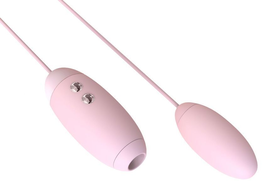 Вакуумний стимулятор з віброяйцем 2-в-1 KISSTOY Miss VV Pink SO3761 фото