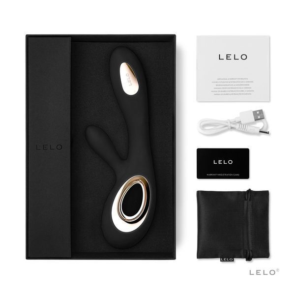 Вібратор-кролик LELO Soraya Wave Black, манливі рухи стовбура SO8112 фото