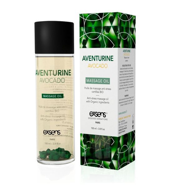 Масажна олія EXSENS Aventurine Avocado (антистрес з авантюрином) 100мл, натуральна SO2377 фото