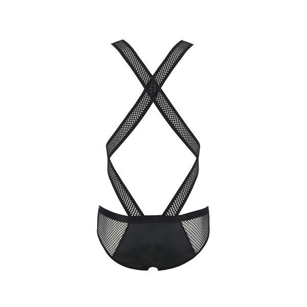Мужское эротическое сетчатое боди Passion 045 VICTOR XXL/XXXL Black, экокожа, сетка SO7608 фото