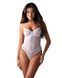 Боді Obsessive Alissium Teddy White, M/L, ліф з м&rsquo;якою чашкою, високі вирізи для ніг SX0595 фото 1