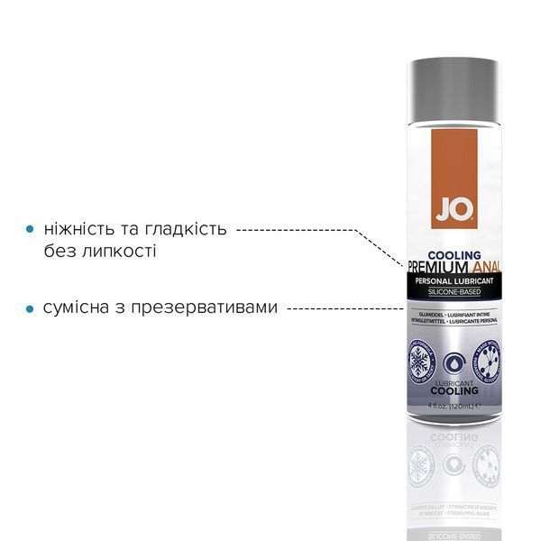Розпродаж!!! Анальна змазка System JO ANAL PREMIUM &mdash; COOLING (120 мл) (термін 04.2024) SO1784-R фото